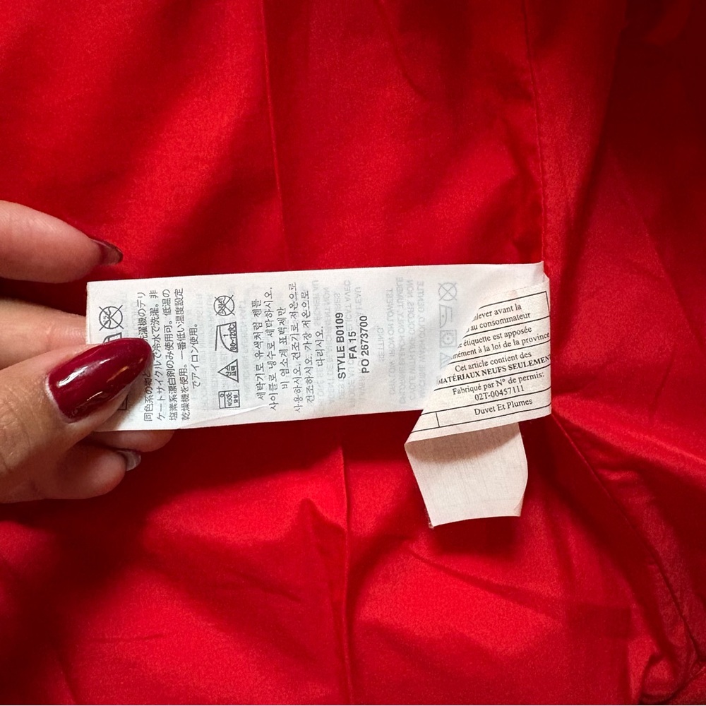 J. Crew quilted down vest in red ♥️ - Picture 3 of 6
